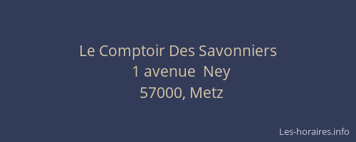 Le Comptoir Des Savonniers