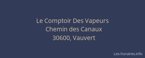 Le Comptoir Des Vapeurs