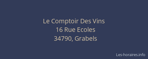Le Comptoir Des Vins