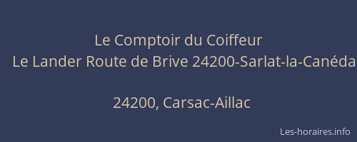 Le Comptoir du Coiffeur