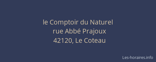 le Comptoir du Naturel