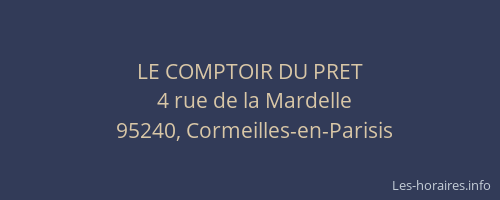 LE COMPTOIR DU PRET