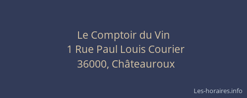 Le Comptoir du Vin