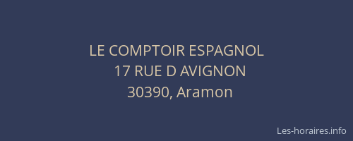 LE COMPTOIR ESPAGNOL