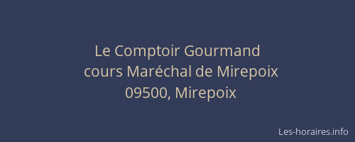 Le Comptoir Gourmand
