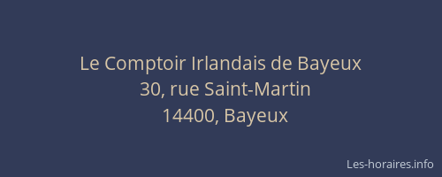Le Comptoir Irlandais de Bayeux