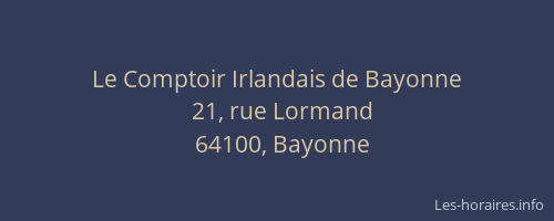 Le Comptoir Irlandais de Bayonne