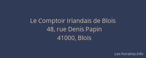 Le Comptoir Irlandais de Blois