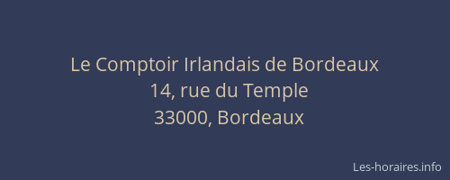Le Comptoir Irlandais de Bordeaux
