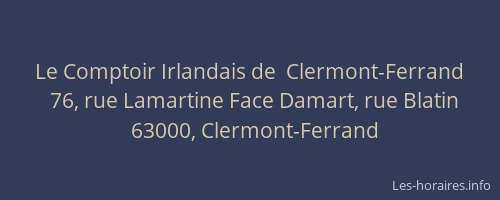 Le Comptoir Irlandais de  Clermont-Ferrand