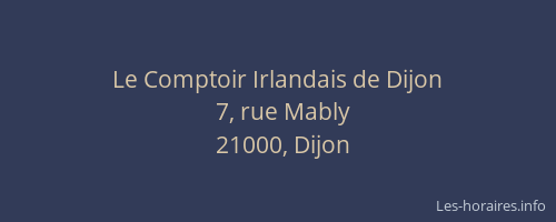 Le Comptoir Irlandais de Dijon