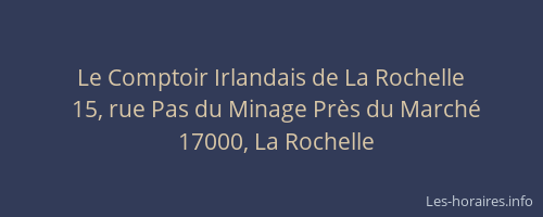 Le Comptoir Irlandais de La Rochelle
