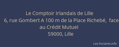 Le Comptoir Irlandais de Lille
