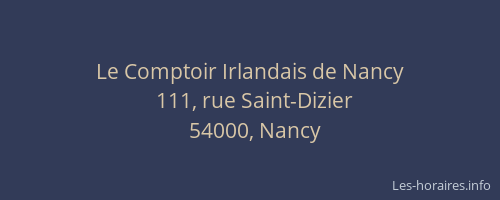Le Comptoir Irlandais de Nancy