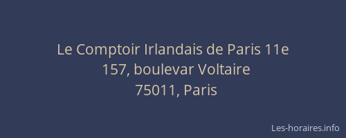 Le Comptoir Irlandais de Paris 11e