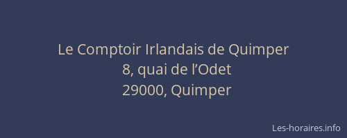 Le Comptoir Irlandais de Quimper