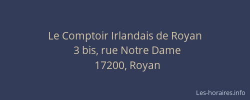 Le Comptoir Irlandais de Royan