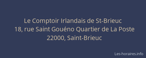 Le Comptoir Irlandais de St-Brieuc
