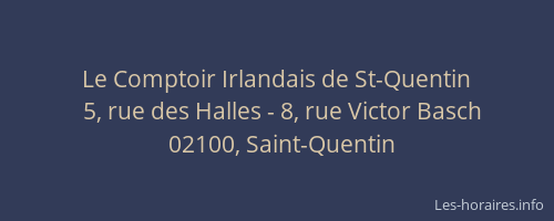 Le Comptoir Irlandais de St-Quentin