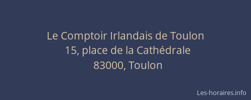 Le Comptoir Irlandais de Toulon