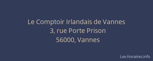 Le Comptoir Irlandais de Vannes