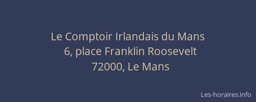 Le Comptoir Irlandais du Mans