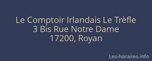 Le Comptoir Irlandais Le Trèfle
