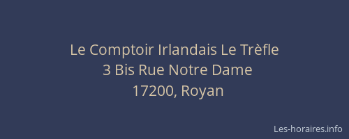 Le Comptoir Irlandais Le Trèfle
