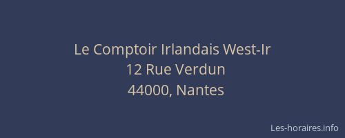 Le Comptoir Irlandais West-Ir