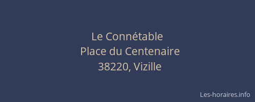 Le Conn&eacute;table