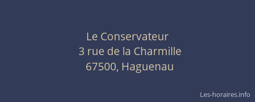 Le Conservateur