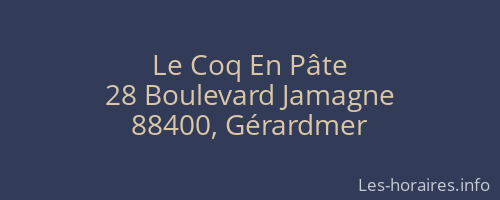 Le Coq En Pâte