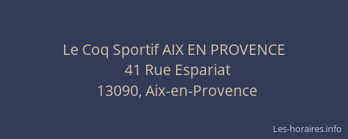 Le Coq Sportif AIX EN PROVENCE
