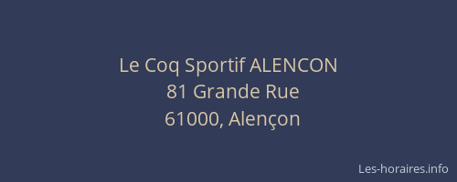 Le Coq Sportif ALENCON