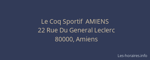 Le Coq Sportif  AMIENS