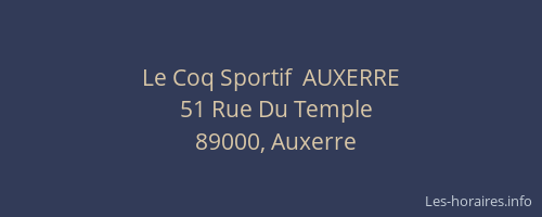 Le Coq Sportif  AUXERRE