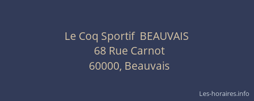 Le Coq Sportif  BEAUVAIS