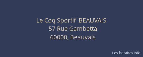Le Coq Sportif  BEAUVAIS