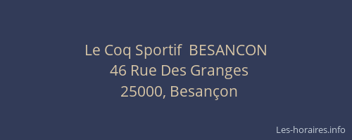 Le Coq Sportif  BESANCON