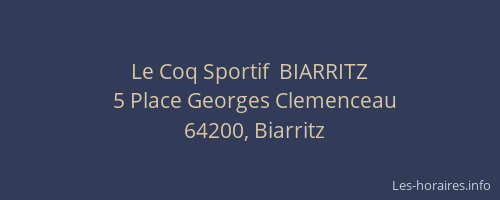 Le Coq Sportif  BIARRITZ