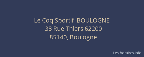 Le Coq Sportif  BOULOGNE