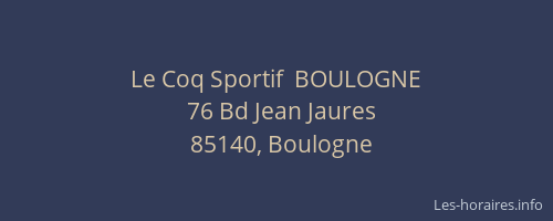 Le Coq Sportif  BOULOGNE