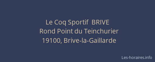 Le Coq Sportif  BRIVE