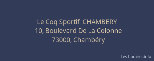 Le Coq Sportif  CHAMBERY