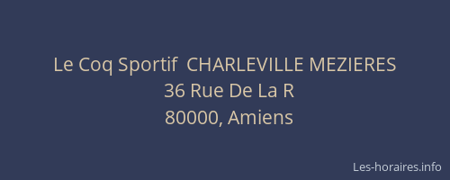 Le Coq Sportif  CHARLEVILLE MEZIERES