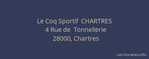 Le Coq Sportif  CHARTRES