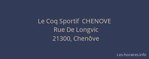 Le Coq Sportif  CHENOVE