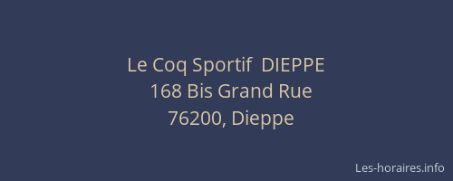 Le Coq Sportif  DIEPPE