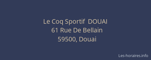 Le Coq Sportif  DOUAI