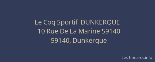 Le Coq Sportif  DUNKERQUE